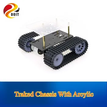 

Mini TP101 Smart Tank Chassis Tracked Chassis Remote Control Platform with Dual DC Motor Acrylic Plate for Arduino DIY Project