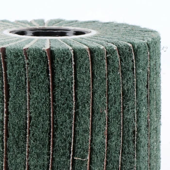 

Non-woven Sand Abrasive Flap Wire Drawing Polishing Burnishing Drum 180 Grit Wire Drawing Polishing Wheel Nylon Sour Pad
