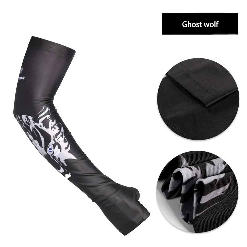 Bicycle Tattoo Sleeves Outdoor Ice Silk Sunscreen Sleeve Hand Sleeve Armband Sleeve Flower Arm Cycling Accessories Bike Jersey