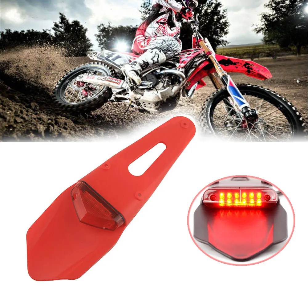 Motorcycle Fenders Mudguard Rear Fender Led Tail Light Enduro Motorbike