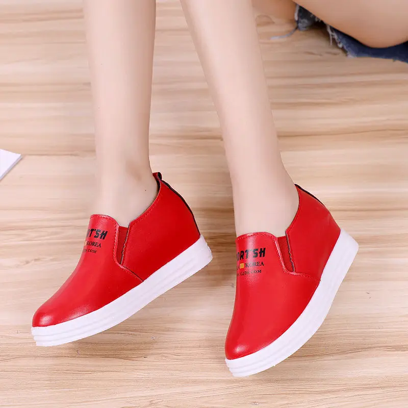 

Shoe Women's New Style Versatile Elevator WOMEN'S Shoes Thick Bottomed Platform Shoes Women's Korean-style Casual Board Shoes Si