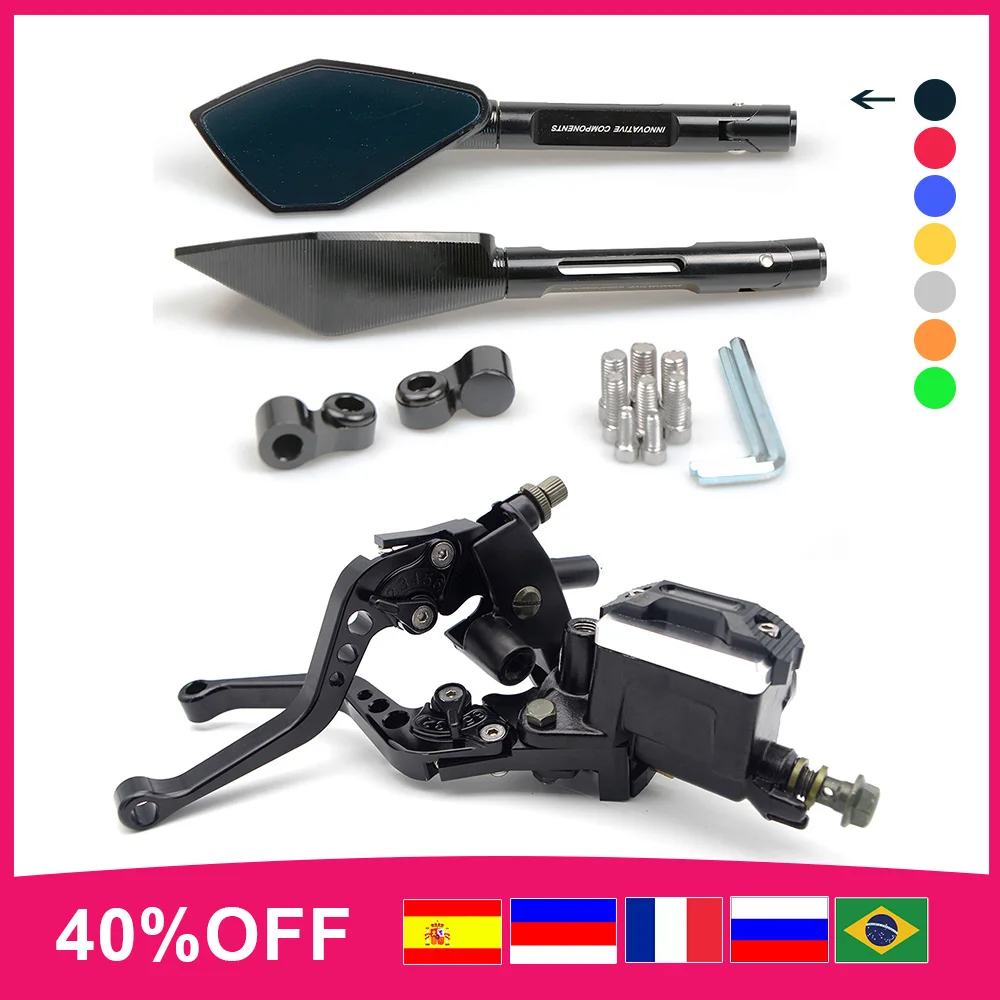 Для SUZUKI Кафе racer bandit 1200 400 600 650 dl1000 dl650 en125 gixxer gladius 400 мотоцикл тормозной насос сцепления Рычаг части - Цвет: NJ-002-030-HEI
