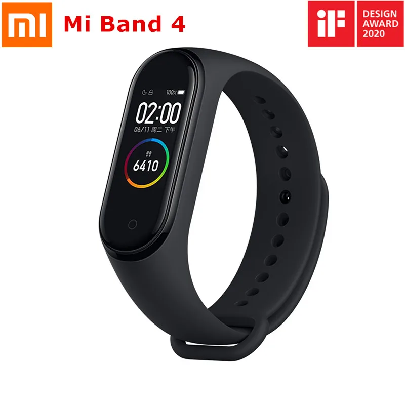 Original Xiaomi Mi Band 4 Smart Band AMOLED Touch Screen Fitness Tracker Heart Rate Monotor Mi Band 4