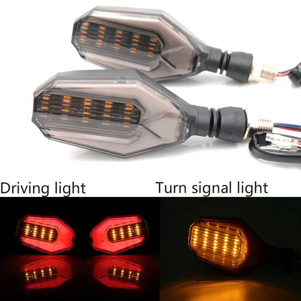 2 light Универсальный указатель поворота светильник мотоцикла 12V Индикатор светильник бег светильник сигнальная лампа прочный светодиодный поворотник - Цвет: 2 light