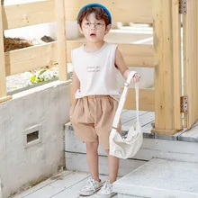 Sleeveless Lettered T-shirt 245054