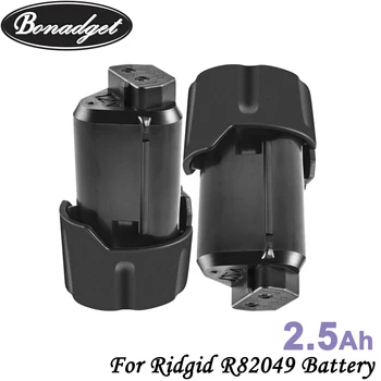 

Bonadget 2Piece 12V 2500mAh R82049 Li-ion Battery For Ridgid R82049 R82007 AC82008 R82009 R82048 AC82049 130188001 Tools Battery