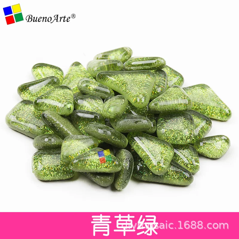 Green grass green 1 кг DIY Детские материалы ручной работы мозаика ручной работы креативный материал Радужный - Цвет: Green grass green