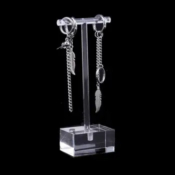 

Earrings Jewelry Display T Bar Stand Holder Rack Organic Glass Hard Display Stand Holder Jewelry Organizer Hard Display Stand