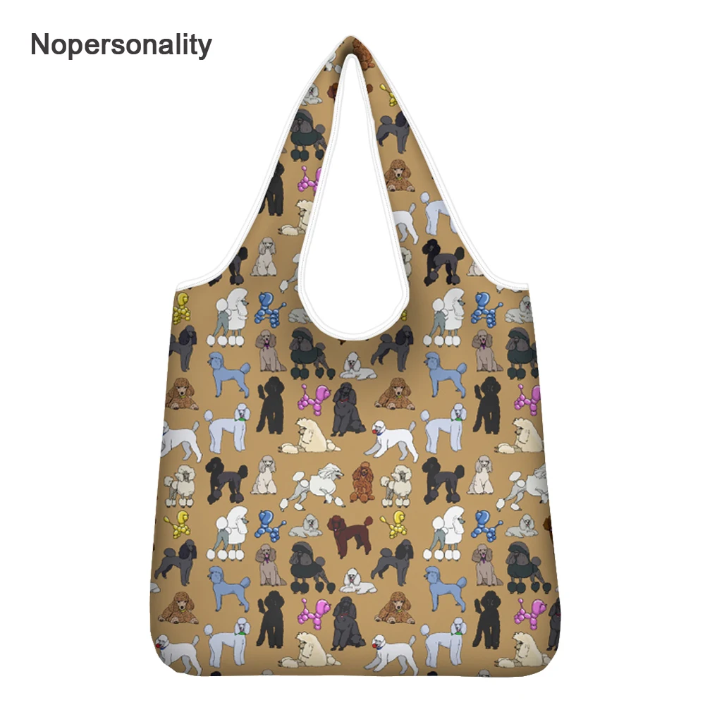 Jual Foldable Poodle Print Shopping Bag 