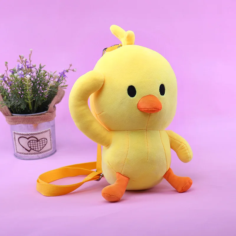 

Autumn And Winter Douyin Small Yellow Duck mao rong bao Online Celebrity Style Dancing Duck Shoulder Bag Funny Cute Cartoon Duck