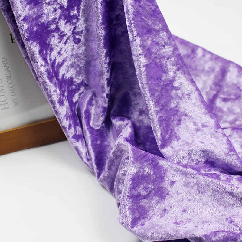 Tessuto Brillante Del Velluto Dell'elastam KS Del Poliestere Del Tessuto Del Velluto Della Corea Di Allungamento Per Il Vestito - Foto 3