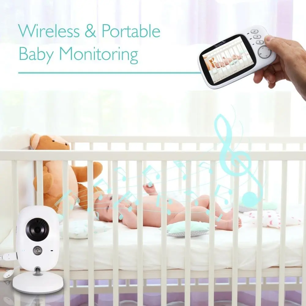 Monitor do Bebê com Câmera de Vídeo sem Fio Polegada Tela Colorida Noite Versão Falar Volta Intercomunicador Bebê Babá Câmera Segurança Vb603 3.2 2 vídeo sem fio 3.2 Polegada tela colorida