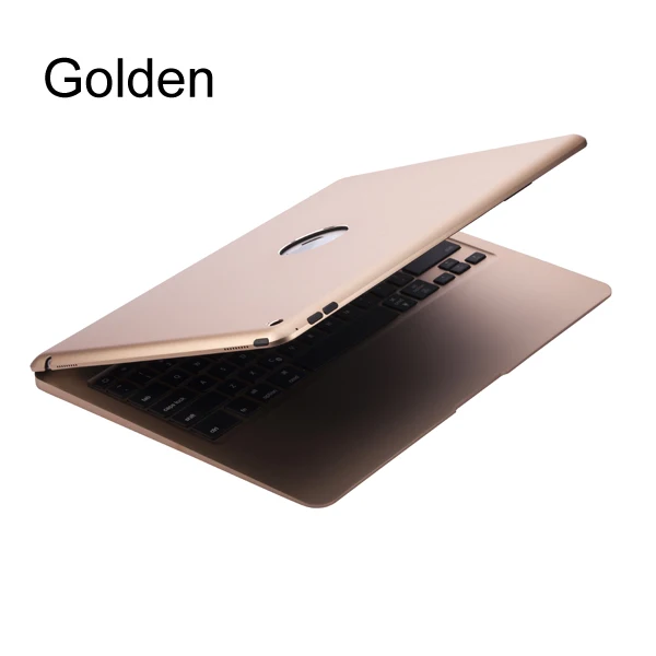 Премиум беспроводная алюминиевая Bluetooth клавиатура для iPad pro 12,", 7 цветов с подсветкой+ 5200 мАч powerbank+ Smart Sleep/Wakeup - Цвет: Gold
