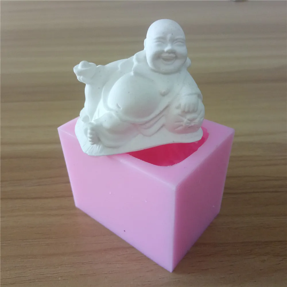Chinese Buddha Silicone Soap Mold Candle Wax Molds Decorating Aroma