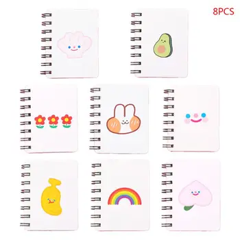 

8pcs Cartoon Spiral Coil Notebook Blank Paper Journal Diary Planner Notepad Gift