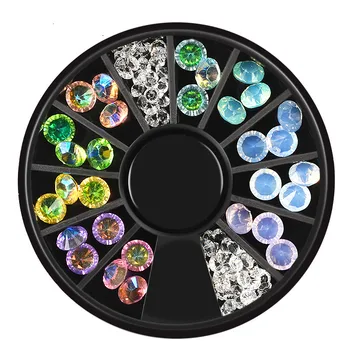 

Nail Ornament Crystal Clear Resin AB Colorful Nail Art Rhinestone Point Bottom Mermaid Fancy Rhinestones for Nails Accessories