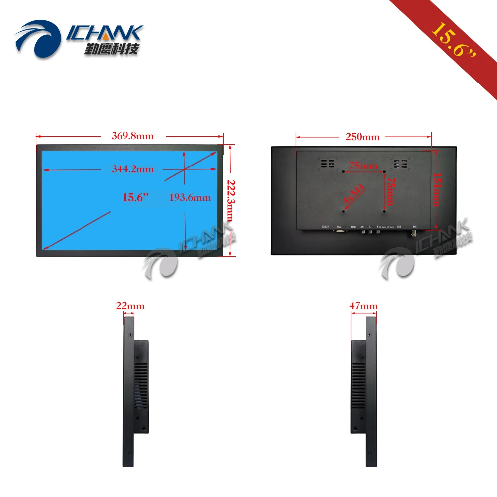 B156TN-ABHUV/15," 1366x768 16:9 широкоформатный HDMI пульт дистанционного управления металлический чехол LCDScreen монитор вставляемый u-диск рекламный плеер