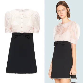 

New 2041m star net red heavy work Embroidered Beaded dress female