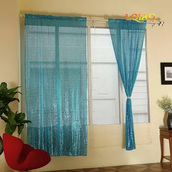 

Sequin Wedding Backdrop 2pcs Turquoise 2x8FT Sequin Curtain Backdrop Sequin Photo Backdrop for Wedding/Party/Home Decoration