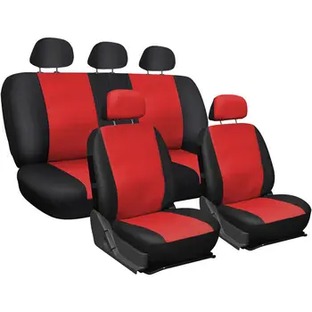 

COPRISEDILI AUTO IN ECOPELLE FODERE BICOLORE ROSSO - NERO UNIVERSALI ECOPELLE