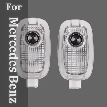 

2Pcs 3D LED Car Door Light For Mercedes Benz S V CL Class W221 W447 C216 Coupe AMG Auto Logo Welcome Lamp Projector