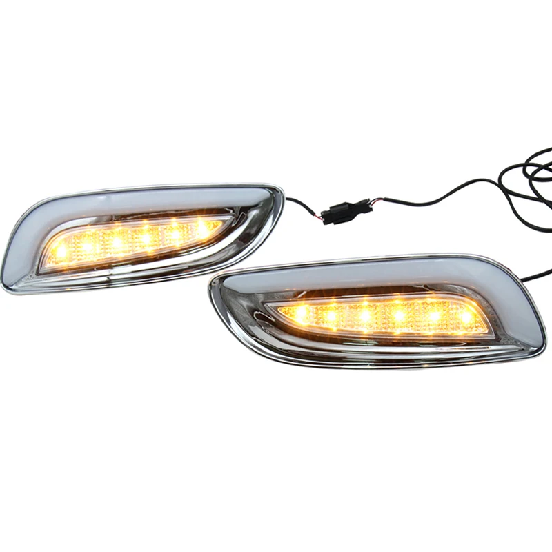 2 шт. для Lexus RX330 RX350 2003-2009 Светодиодный дневной ходовой светильник DRL Автомобильная противотуманная фара 6000 К белый светильник желтый светильник