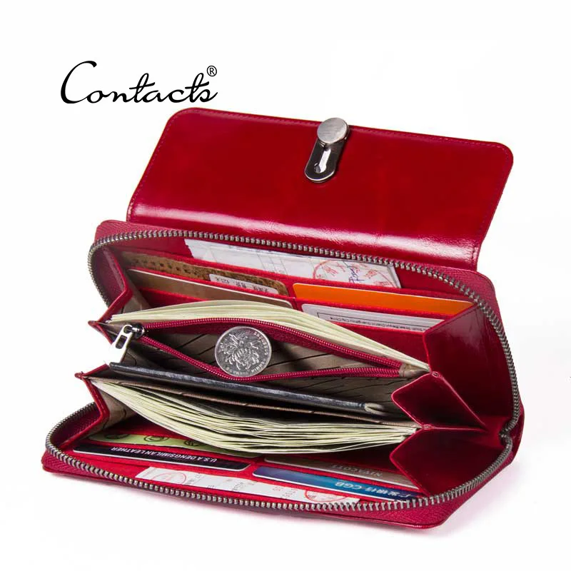 

Factory Direct Selling Fashion Leisure Oil Wax Leather Lady's Wallet, Leather Multifunctional Handbag, One Delivery