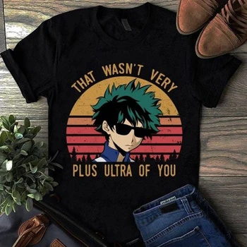 

Japanese Anime streetwear tops My Hero Academia T Shirt Casual Short Sleeve Prints That Wasn't Very Plus Ultra of You Shirt Tops