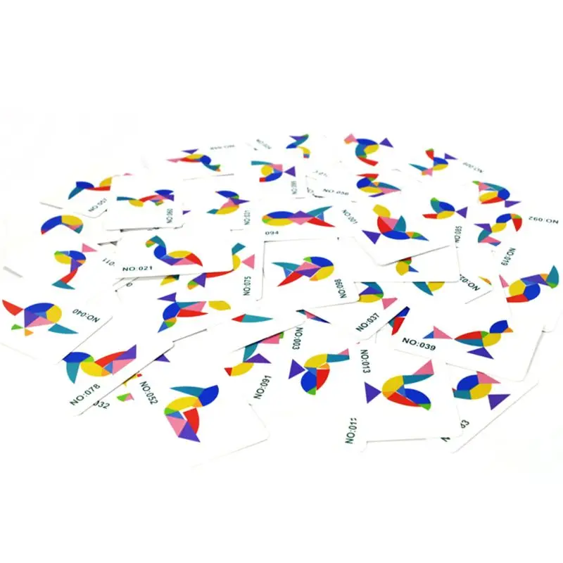 Деревянные головоломки набор Классический Tangram головоломки в железной коробке ребенок Фокус Обучение подарки
