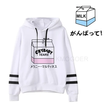 

Korean Peach Juice Women Sweatshirt Harajuku Strawberry Milk Kawaii Sweet Cute Girl's Hoodies Loose O-neck Winter Autumn Jumper