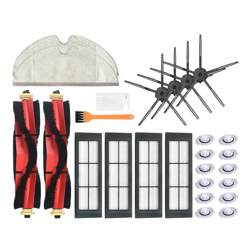 

26Pcs Replacements for Roborock Vacuum Cleaner Parts 4 Arm Side Brushes+4 Filters+2 Main Brushes+2 Rags+12 Water Cores+2 Brush