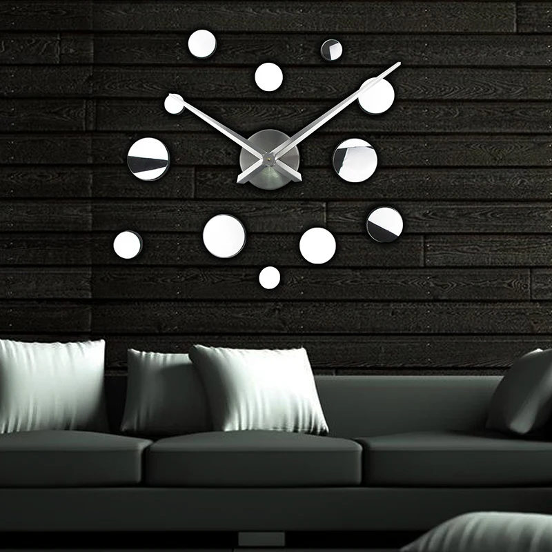 Настенные часы Horloge 3D сделай сам акриловые зеркальные наклейки украшение дома гостиная кварцевые иглы новые часы