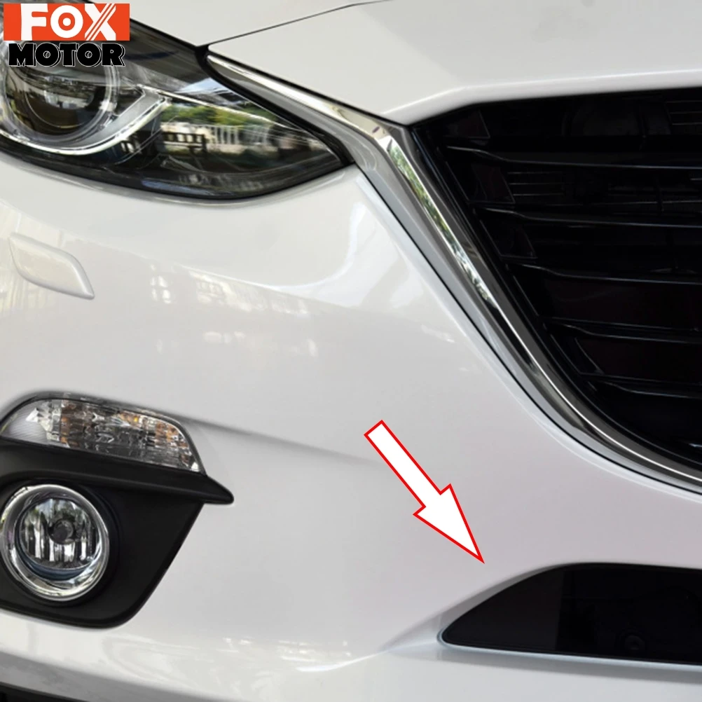 Car Front Bumper Triangle Trim Cover Cap For Mazda 3 Axela 2014 BHN1-50-101 BHN1-50-102 Replacement Right Left Lower Grille