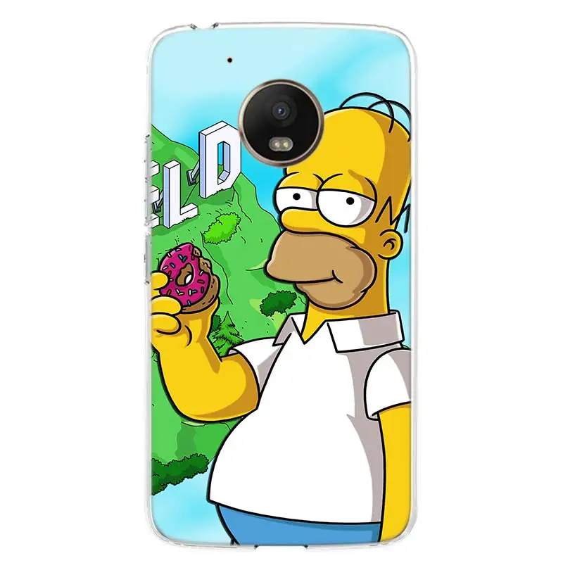 Милый чехол для телефона Homer Симпсоны для Motorola Moto G7 G6 G5S G5 E4 Plus G4 E5 Play power EU Подарочный чехол с рисунком