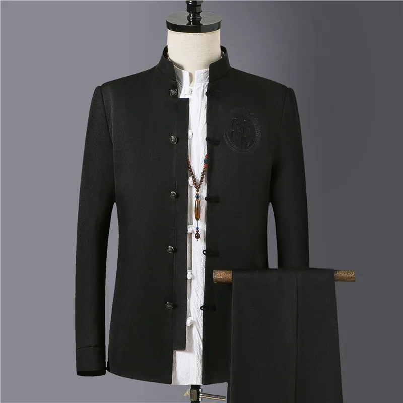 Chinese-Style-Embroidery-Blessing-Hanfu-Blouse-Wu-Tang-Suit-Men-Kung-Fu-Two-piece-suit-Tops (2)