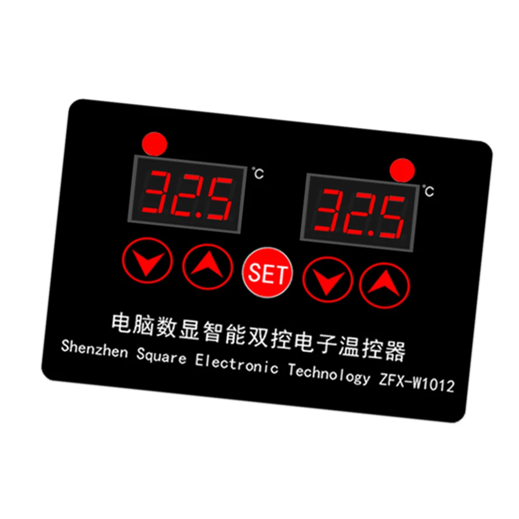 DC 12V Dual Digital Thermostat Temperature Controller Sensor Module NTC 10K