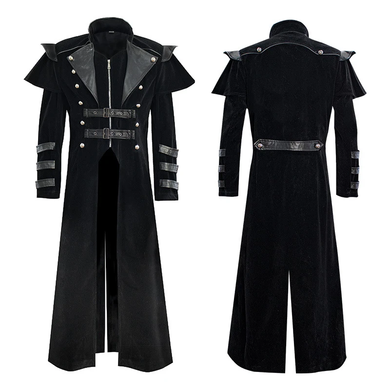 Mittelalterlichen Männer Kleidung der Retro Mantel Palace Veranstaltungs  Outfit Zip Slit Lange Windjacke Vampire Graben Mantel Halloween Cosplay  Kostüm|Anime Costumes| - AliExpress