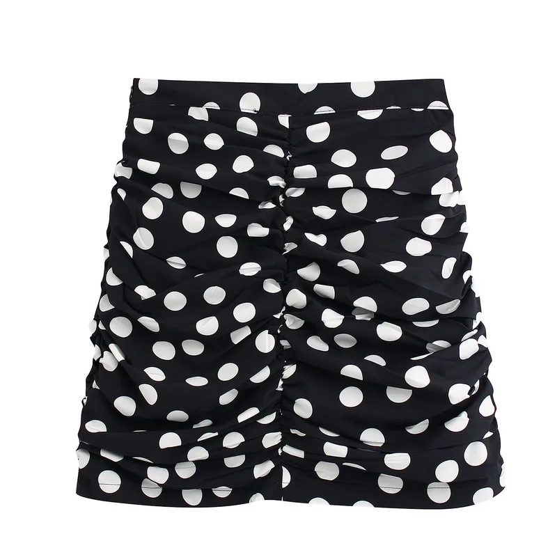 Женская мини-юбка, весна, новая мода, узор в горошек, сексуальные женские юбки выше колена
