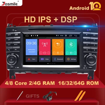 

IPS DSP Android 10 Car radio Multimedia For Mercedes/Benz W203 W209 W219 A-Class A160 C-Class C200 CLK200 GPS Navigation DVD OBD