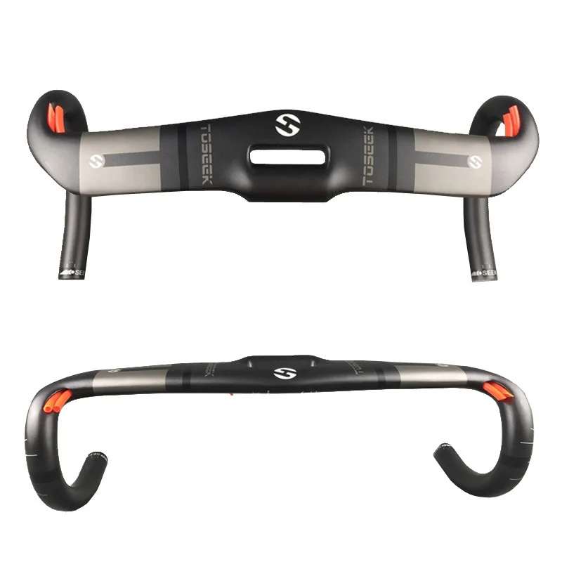 

Road Carbon Fiber Bicycle Handlebar Reduce Resistance Bent Bar Strengthen Bike Part 31.8* 400/420/440mm Inner Routing Matte