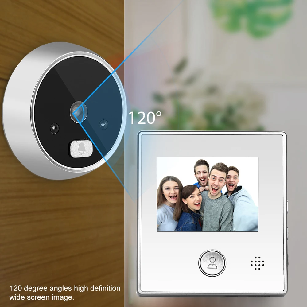

2.8" Smart Doorbell Camera Visual IR Night Vision Intercom Door Bell Viewer Video Peephole Digital Door Eye Security