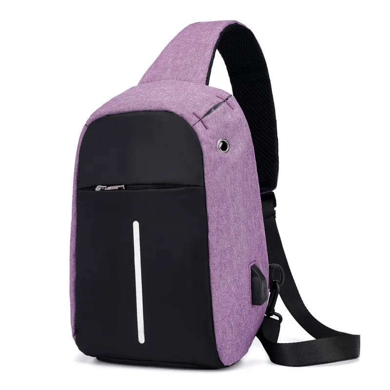

2019 Fashion Chest Pack Smart USB Charging Multi-functional Shoulder Bag Men And Women Couples Shoulder Bag Trend Over-the-shoul