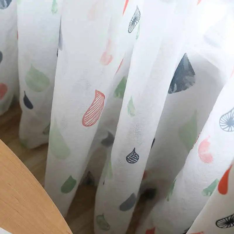 MENGERMEI водная капельная Тюль Затемняющая штора занавеска для гостиной прозрачная ткань кухня детская обработка - Цвет: Tulle curtain1