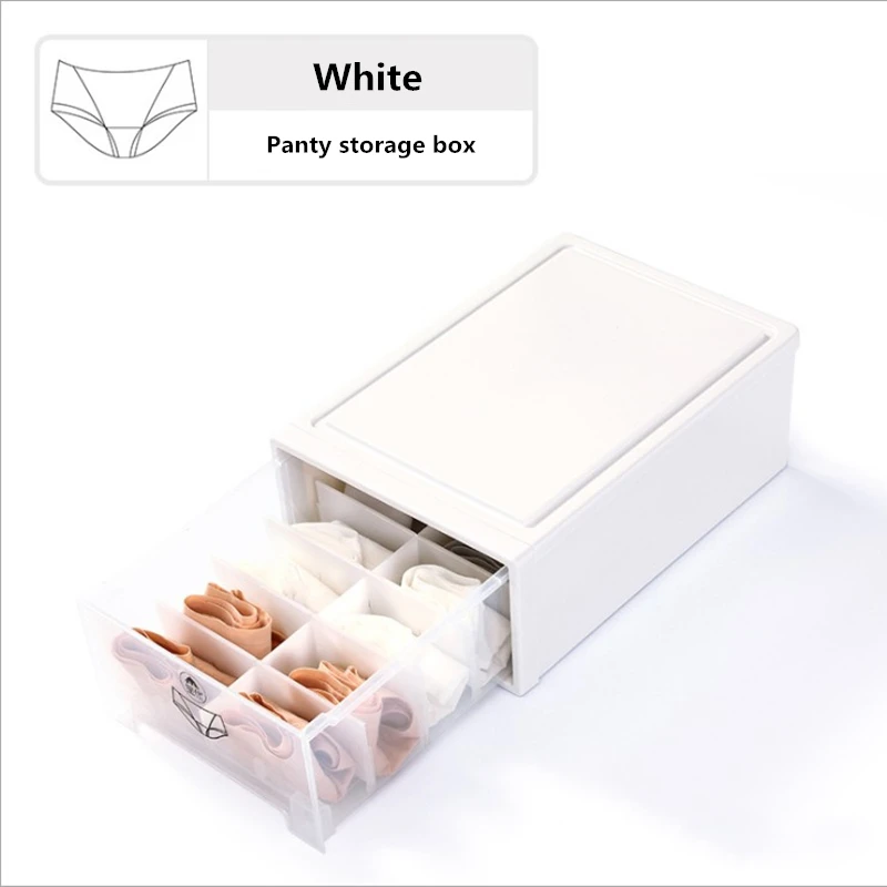 White panties Коробка для хранения, носки, бюстгальтер, нижнее белье, коробка для хранения, отдельная шкатулка с отделкой, тканевые органайзеры для отделки - Цвет: White panties