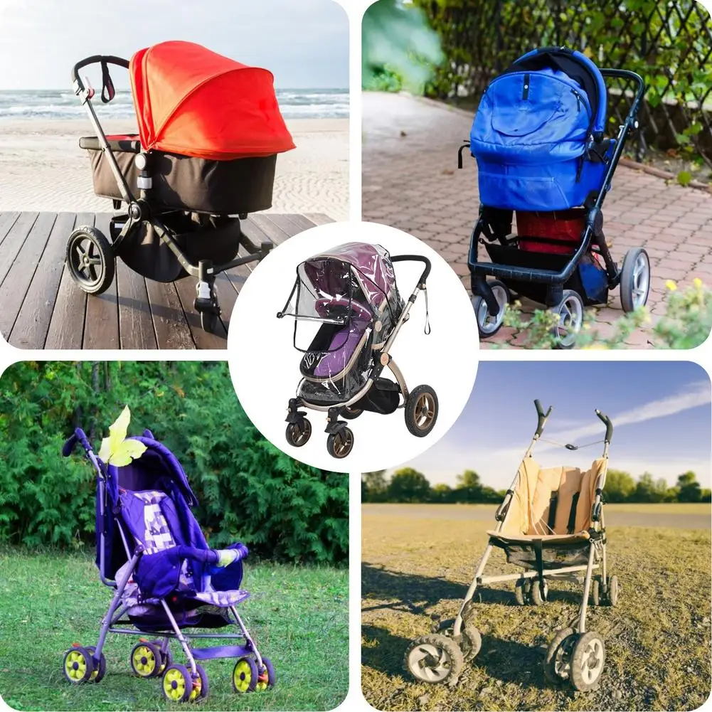 baby stroller accessories best Stroller Waterproof Rain Cover Transparent Wind Dust Shield Zipper Open Baby Strollers Raincoat Pushchairs Universal Accessories baby stroller accessories display	