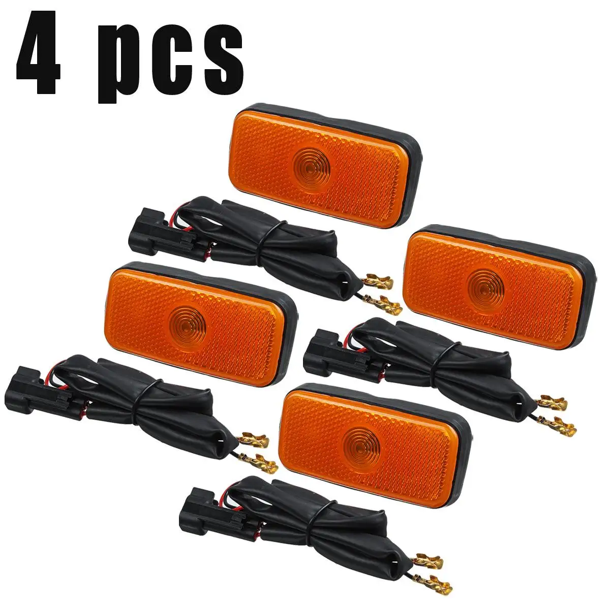 4PCS Пара#1671689 VYC15-5034-AC автомобильный Боковой габаритный фонарь лампа объектив для Ford Transit MK6 MK7 2000 2001 2002 2003 2004 2005 2006 - Испускаемый цвет: 4PCS