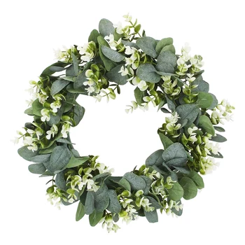 

Simulation Eucalyptus Money Leaf Artificial Wreath Door Threshold Flower Diy Wedding Home Party Pendant Wall Decor