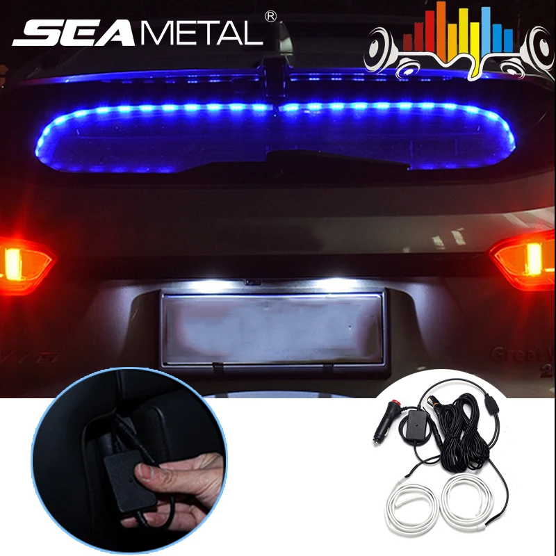 

12V 15W Car Atmosphere Light Button Music Voice Control RGB Colors Car Lights Automobiles Ambient Lamps Auto Decoration Lights