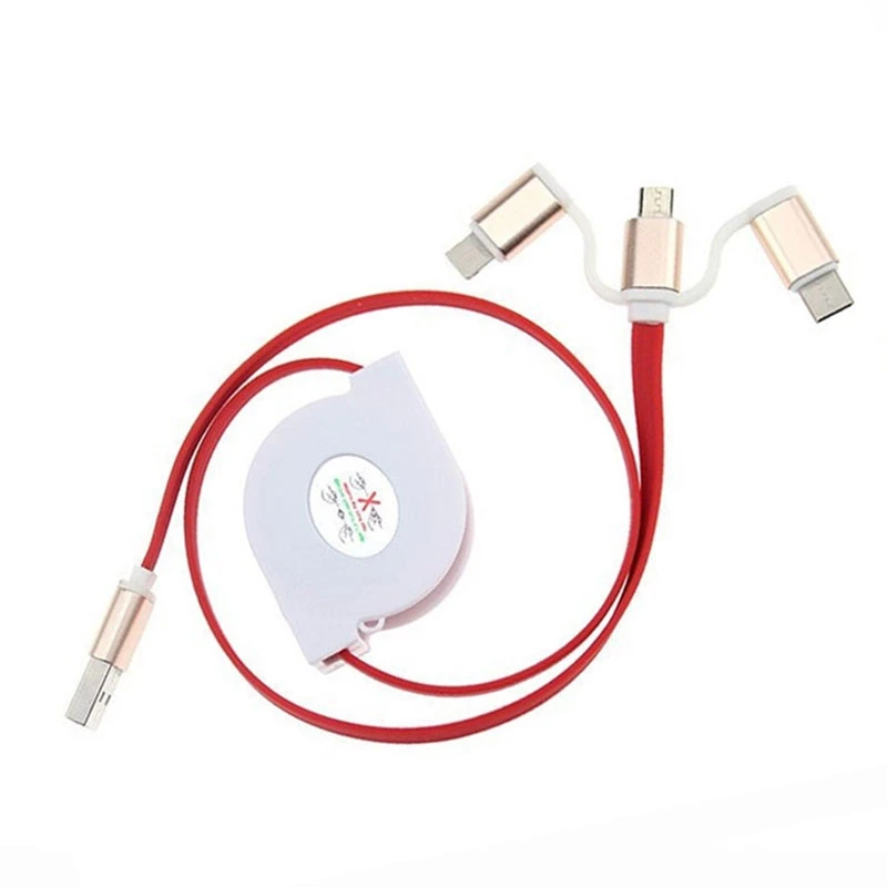 3 в 1 Выдвижной Usb type C кабель зарядного устройства для samsung Android Iphone