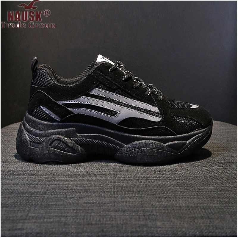 

Women's Shoes [Mad Tribe] Autumn 2019 Reflective Sports Shoes Women's Ins Street Shot Thick-soled Daddy Shoes Leisure Shoes